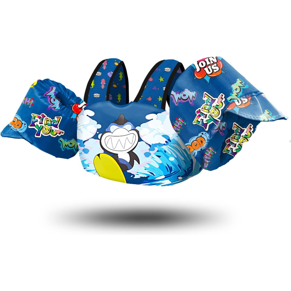 Chriffer Kids Swim Vest Life Jacket 33-55 lbs Boys Blue Flotation Device NEW